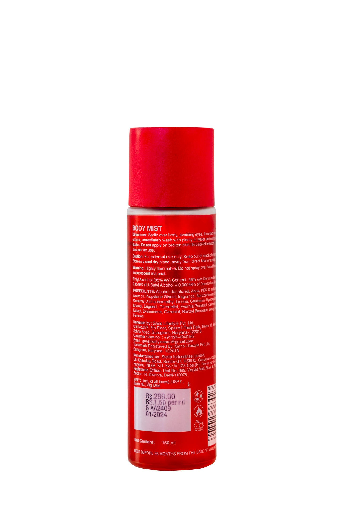 Sports Body Mist Let's Run (MEN) 150 ML