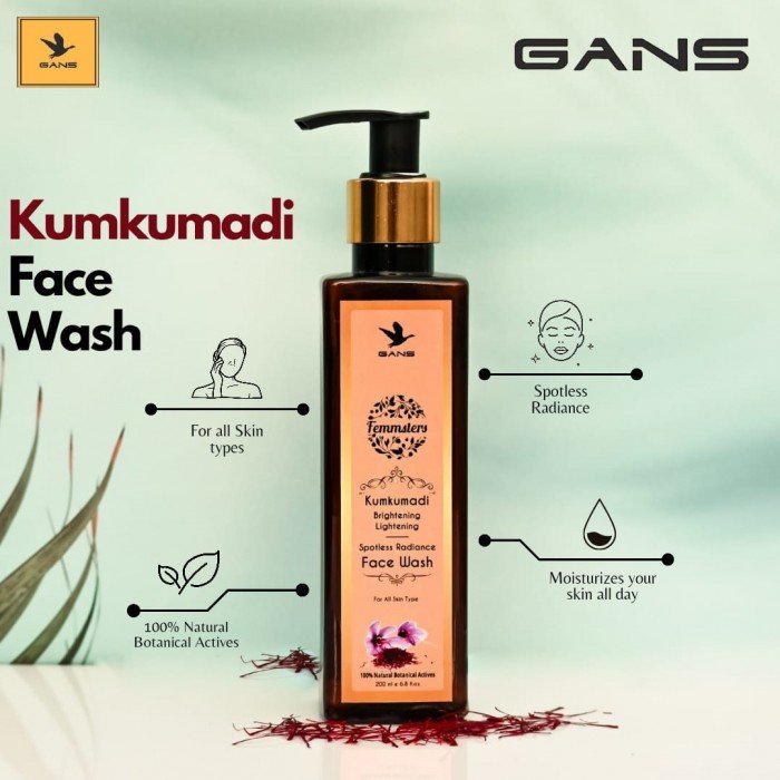 Gans Kumkumadi Brightening Lightening Face Wash 200ML