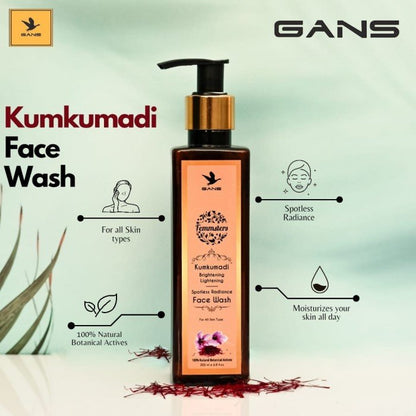 Gans Kumkumadi Brightening Lightening Face Wash 200ML