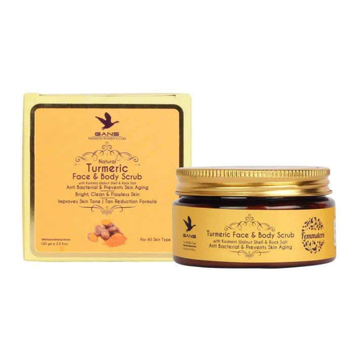 Gans Skincare Turmeric Haldi Face And Body Scrub 100GM